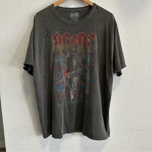 ACDC Oversized / Long Band Tee - Small / Medium